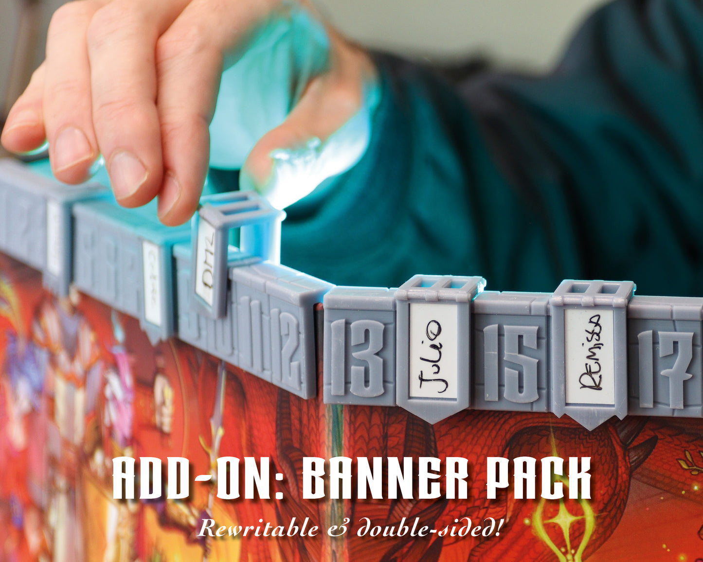 With an extra set of whiteboard banners for Cacklin Slayers' Initiative Tracker, you have more than enough options for tracking complicated battles in dungeons & dragons and pathfinder.