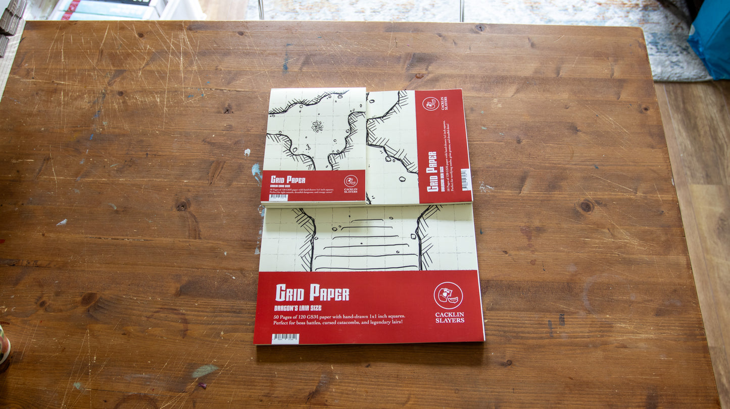 Grid Paper: Goblin Cave Size (6 x 8 inch)