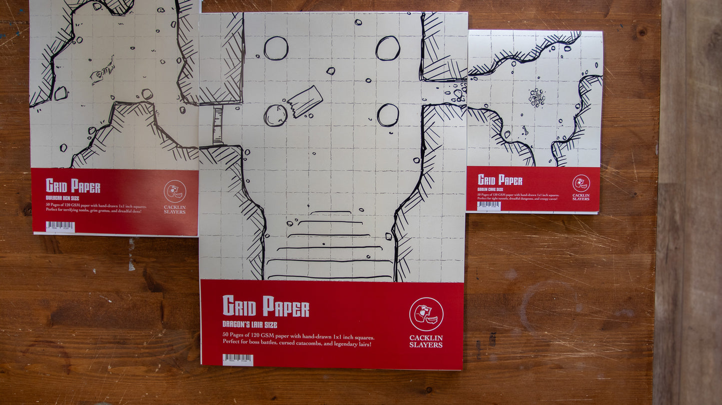 Grid Paper: Owlbear Den Size (8 x 12 Inch)