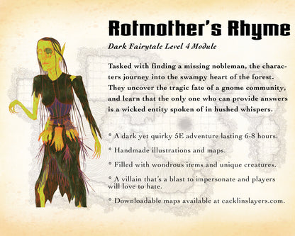 Rotmother's Rhyme is a Dark Fairytale DnD One-Shot for Characters of Level 4.